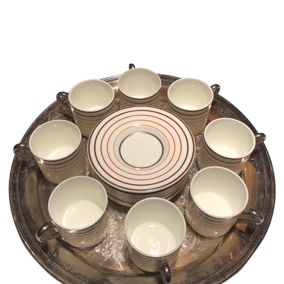 Wedgwood MCM Espresso Demitasse set of 8 cups with saucers 16 piece total - Picture 2 of 8